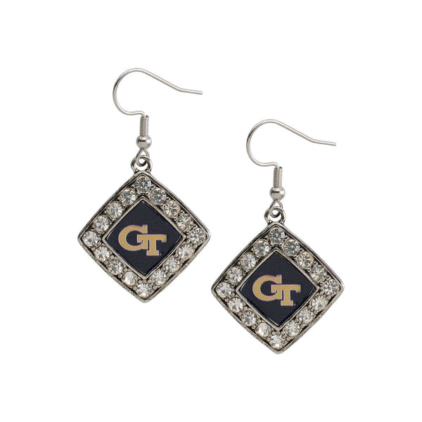 Georgia Tech Yellow Jackets Diamond Crystal Earrings
