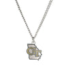 Georgia Tech Yellow Jackets State Outline Necklace