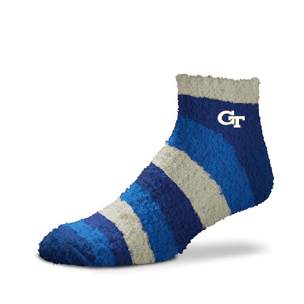 Ladies Georgia Tech Rainbow II Socks in Blue and Grey - Front View