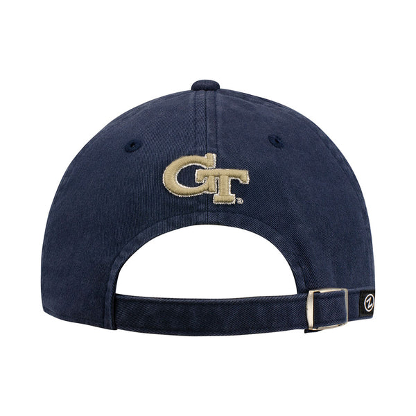 Ladies Georgia Tech Yellow Jackets Preference Adjustable Hat in Navy - Back View