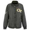 Ladies Georgia Tech Yellow Jackets The Quilted Full-Zip Jacket in Gray - Front View