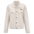 Ladies Georgia Tech Yellow Jackets Flare Jacket in White - Front View
