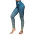 Ladies Georgia Tech Yellow Jackets Ombre Sublimated Pants in Blue - Left View