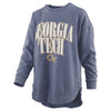 Ladies Georgia Tech Vintage Poncho Fleece Sweatshirt