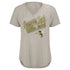 Ladies Georgia Tech Yellow Jackets Speckle V-Neck T-Shirt ion Gray - Front View