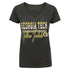 Ladies Georgia Tech Yellow Jackets Playbook V-Neck T-Shirt in Gray - Front View