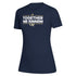 Ladies Georgia Tech Adidas Together We Swarm T-Shirt in Navy - Front View
