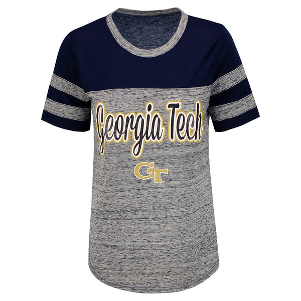 Ladies Georgia Tech Dream Team T-Shirt in Grey - Front View