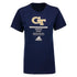 Ladies Georgia Tech Adidas Outfitted By Amplifier T-Shirt in Navy - Front View