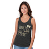 Georgia Tech Yellow Jackets Ladies Tr-Blend Tank in Grey - Front View