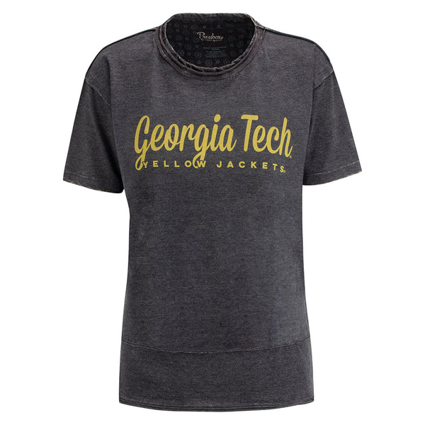 Ladies Georgia Tech Vintage Alena Shirt in Navy - Front View