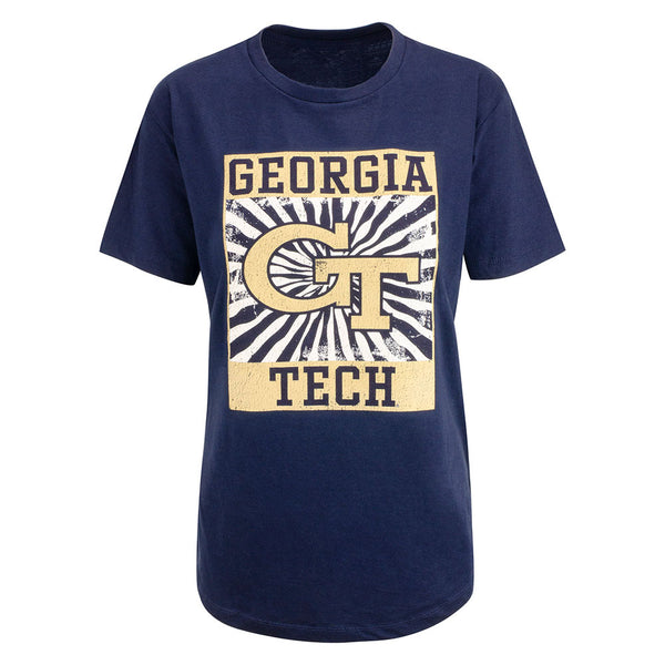 Ladies Georgia Tech Ciara Shirt in Navy - Front View