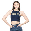 Ladies Georgia Tech Yellow Jackets First Down Tank Top in Navy - Model View