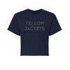 Ladies Georgia Tech Yellow Jackets Tatum Ideal Crop Navy T-Shirt
