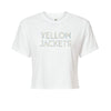 Ladies Georgia Tech Yellow Jackets Tatum Ideal Crop White T-Shirt
