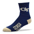Georgia Tech Yellow Jackets Primary Quarter Socks in Navy - Left View