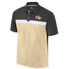 Georgia Tech Yellow Jackets Two Yutes Polo in Black and Gold - Front View