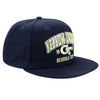 Georgia Tech Yellow Jackets Stacked Navy Adjustable Hat - Front Left View