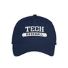 Georgia Tech Yellow Jackets Adidas Slouch Baseball Unstructured Adjustable Hat in Navy - Front View