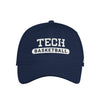 Georgia Tech Yellow Jackets Adidas Slouch Basketball Unstructured Adjustable Hat in Navy - Front View