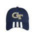 Georgia Tech Yellow Jackets Adidas Three Stripe Structured Adjustable Hat in Navy - Front View
