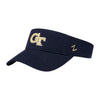 Georgia Tech Yellow Jackets Drill GT Visor in Navy - Left View