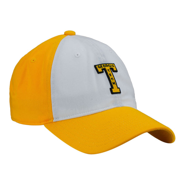 Georgia Tech Yellow Jackets Adidas Retro T White Adjustable Hat - Right View