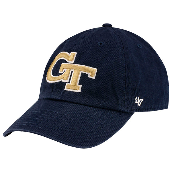 Georgia Tech Yellow Jackets Cleanup Interlock GT Navy Hat - Front/Side View