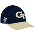 Georgia Tech Yellow Jackets Two Tone Flex Hat in Navy - Front/Side View