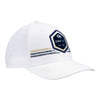 Georgia Tech Yellow Jackets Stripe Patch White Adjustable Hat - Front Right View
