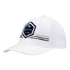 Georgia Tech Yellow Jackets Stripe Patch White Adjustable Hat - Front Left View