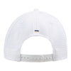 Georgia Tech Yellow Jackets Stripe Patch White Adjustable Hat - Back View