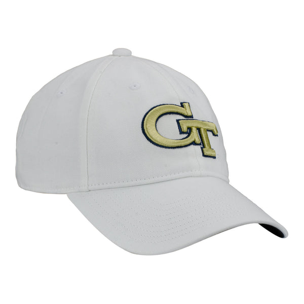 Georgia Tech Yellow Jackets Adidas Primary Logo White Adjustable Hat - Right View