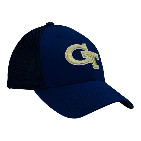 Georgia Tech Yellow Jackets Adidas Coach Mesh Back Navy Adjustable Hat - Right View