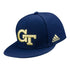 Georgia Tech Yellow Jackets Adidas Primary Logo Sand Fitted Hat - Front Left View