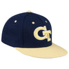 Georgia Tech Yellow Jackets Woll Two-Tone Prio Logo Fitted Hat in Navy and Gold - Front/Side View