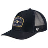 Georgia Tech Yellow Jackets Patch Trucker Adjustable Hat in Navy - Front/Side View