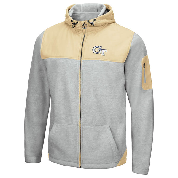 Georgia Tech Yellow Jackets Schwartz Full-Zip Jacket in Gray and Gold - Front View