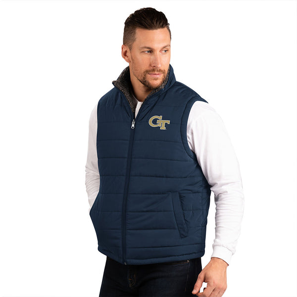 Georgia Tech Yellow Jackets Power Hitter Reversible Vest in Navy - Front View