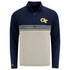 Georgia Tech 1/4 Zip Pace Jacket in Grey and Navy - Front View