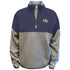 Georgia Tech Yellow Jackets Sweater Colorblock 1/4 Zip Jacket in Navy and Blue - Front View