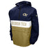 Georgia Tech Yellow Jackets Alpha Anorak 1/2 Zip Jacket in Navy and Gold - Front View