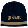Georgia Tech Yellow Jackets Adidas Wordmark Navy Knit Hat - Front View