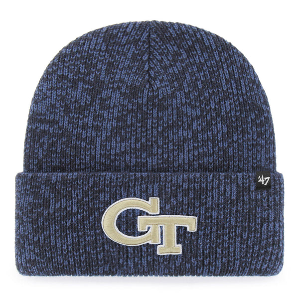 Georgia Tech Yellow Jackets Brainfreeze Knit Hat in Navy - Front View