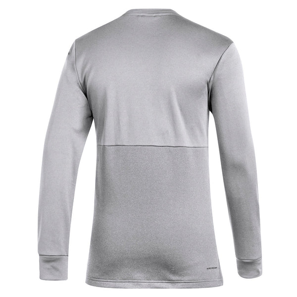 Georgia Tech Adidas Team Issue Tech Crew Sweatshirt in Gray - Back View