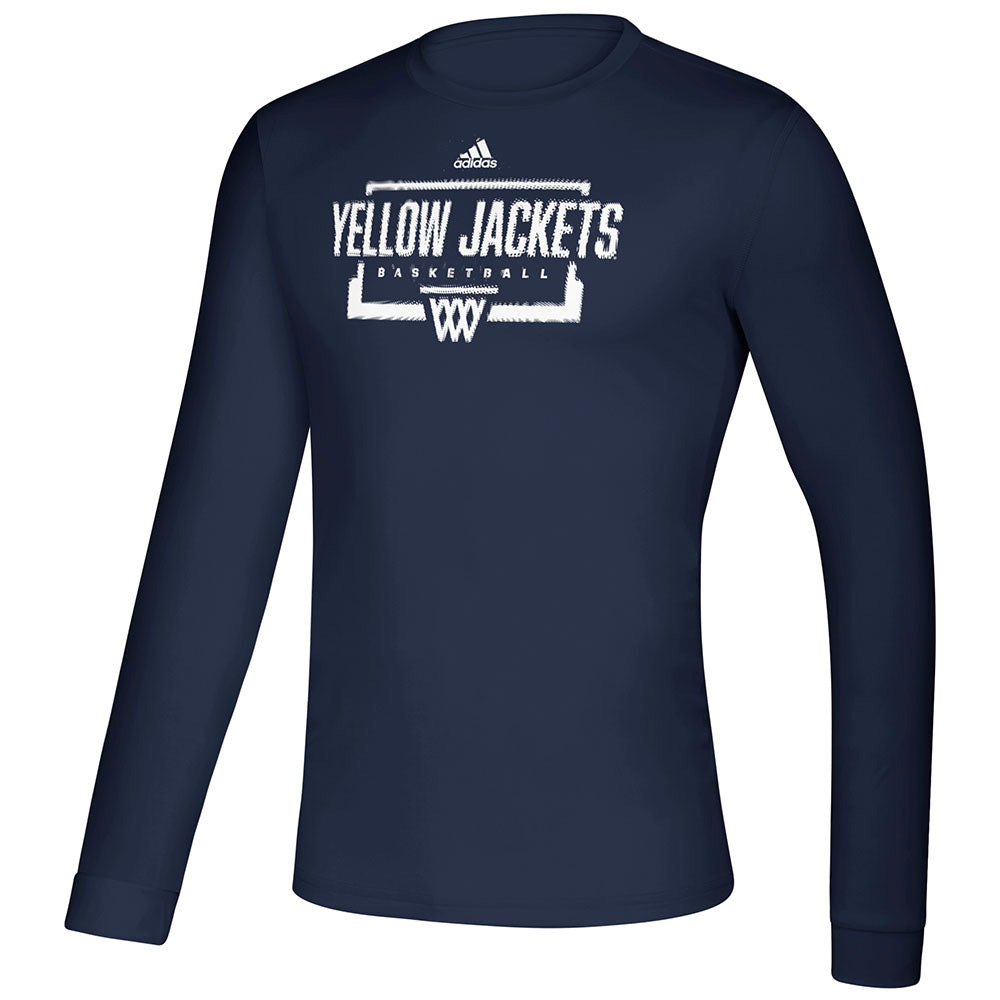 Georgia Tech Yellow Jackets Adidas Basketball Long Sleeve T-Shirt