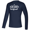 Georgia Tech Yellow Jackets Adidas Basketball Long Sleeve T-Shirt in Navy - Front View