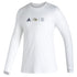 Georgia Tech Adidas Long Sleeve Basketball Tricon T-Shirt in White - Front View