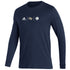 Georgia Tech Adidas Long Sleeve Basketball Tricon Navy T-Shirt - Front View
