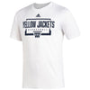 Georgia Tech Adidas Basketball Fastboard White T-Shirt - Front View